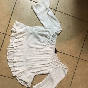 Off the shoulder white top